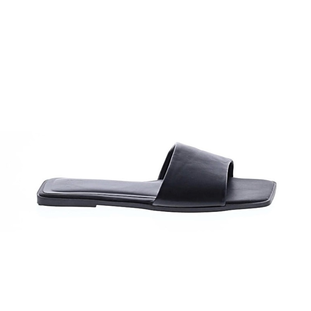 ASOS Curve Black Slide Sandals